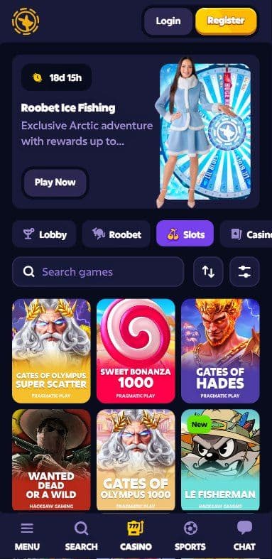 Roobet Casino Slot Mobile