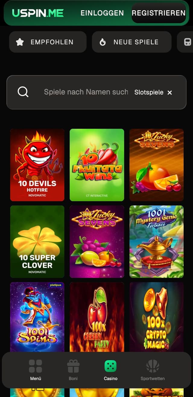 USpin Casino slots