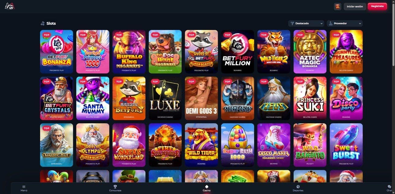 Tragamonedas de betfury