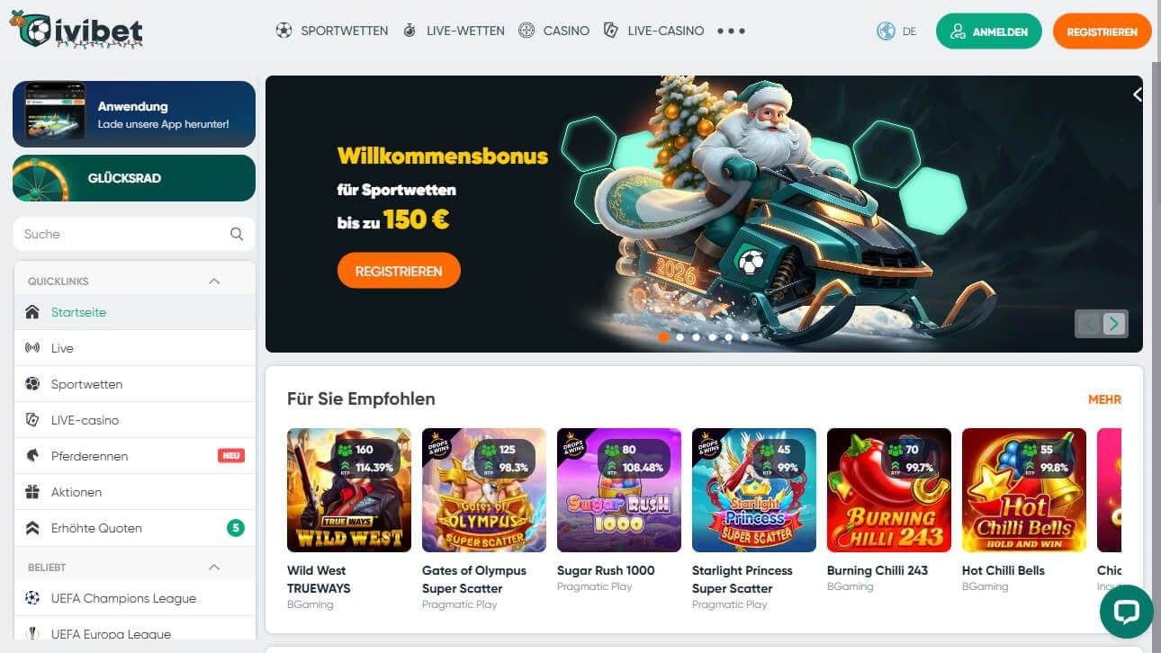 ivibet homepage desktop