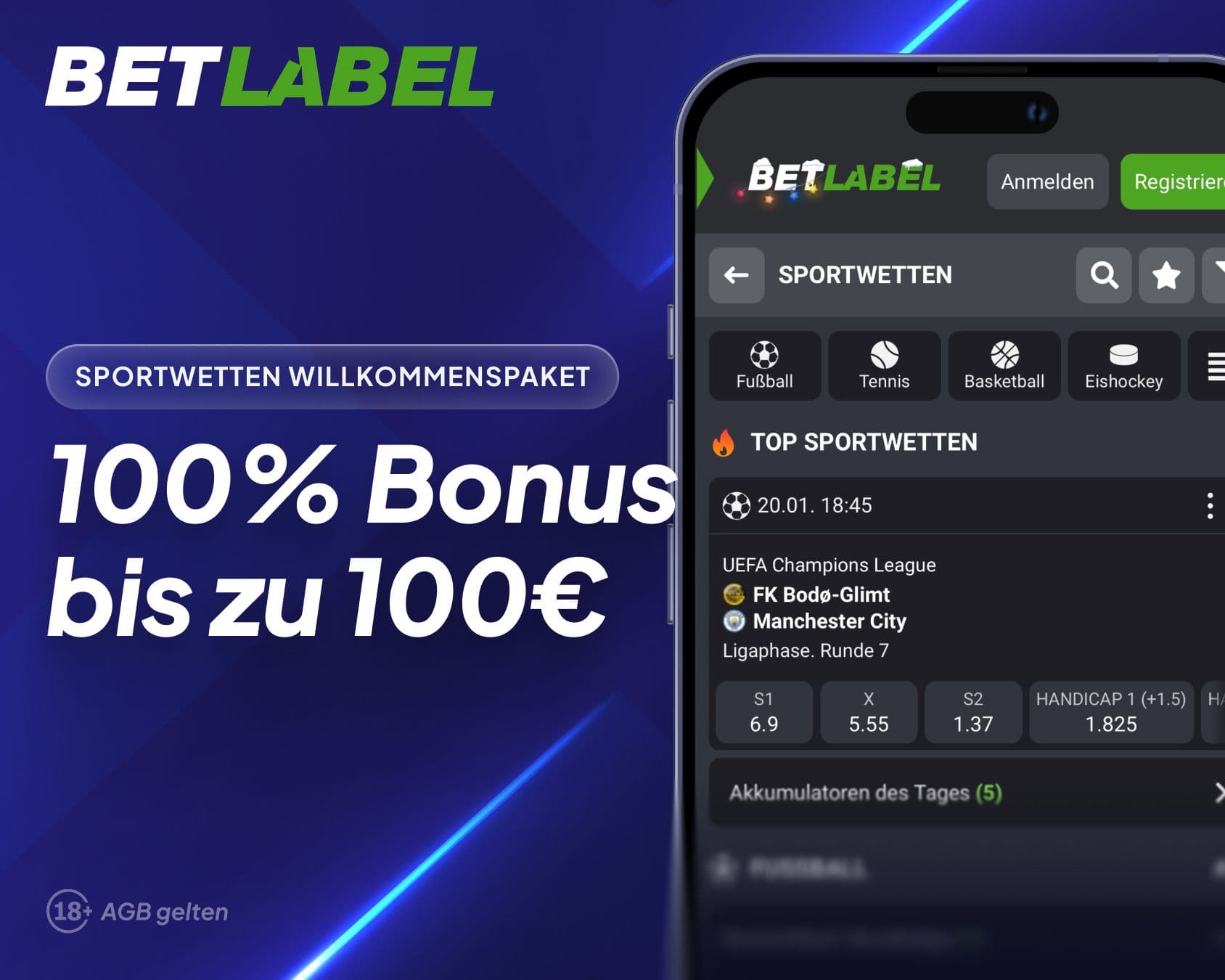 Wettbonus von BetLabel
