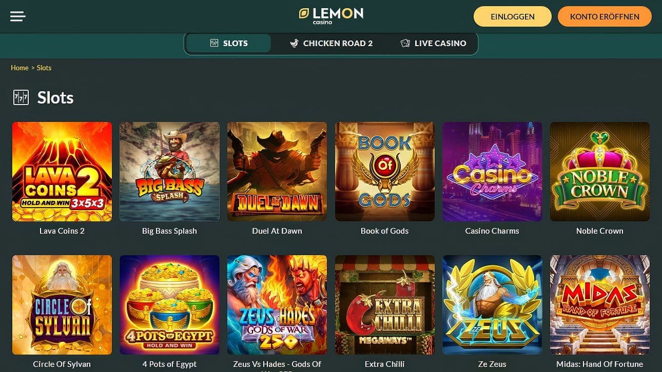 Lemon Casino Slots Desktop