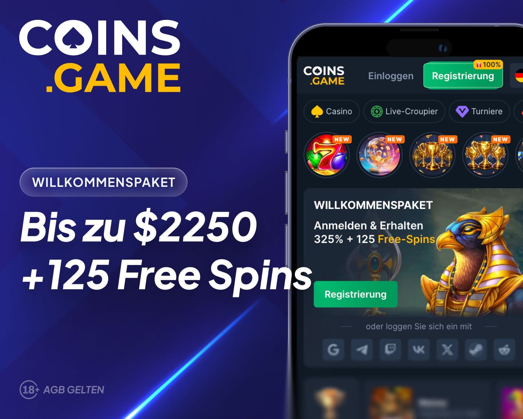 Coins.game Casino Willkommensbonus