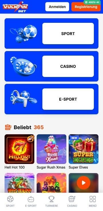 vulkanbet homepage mobile