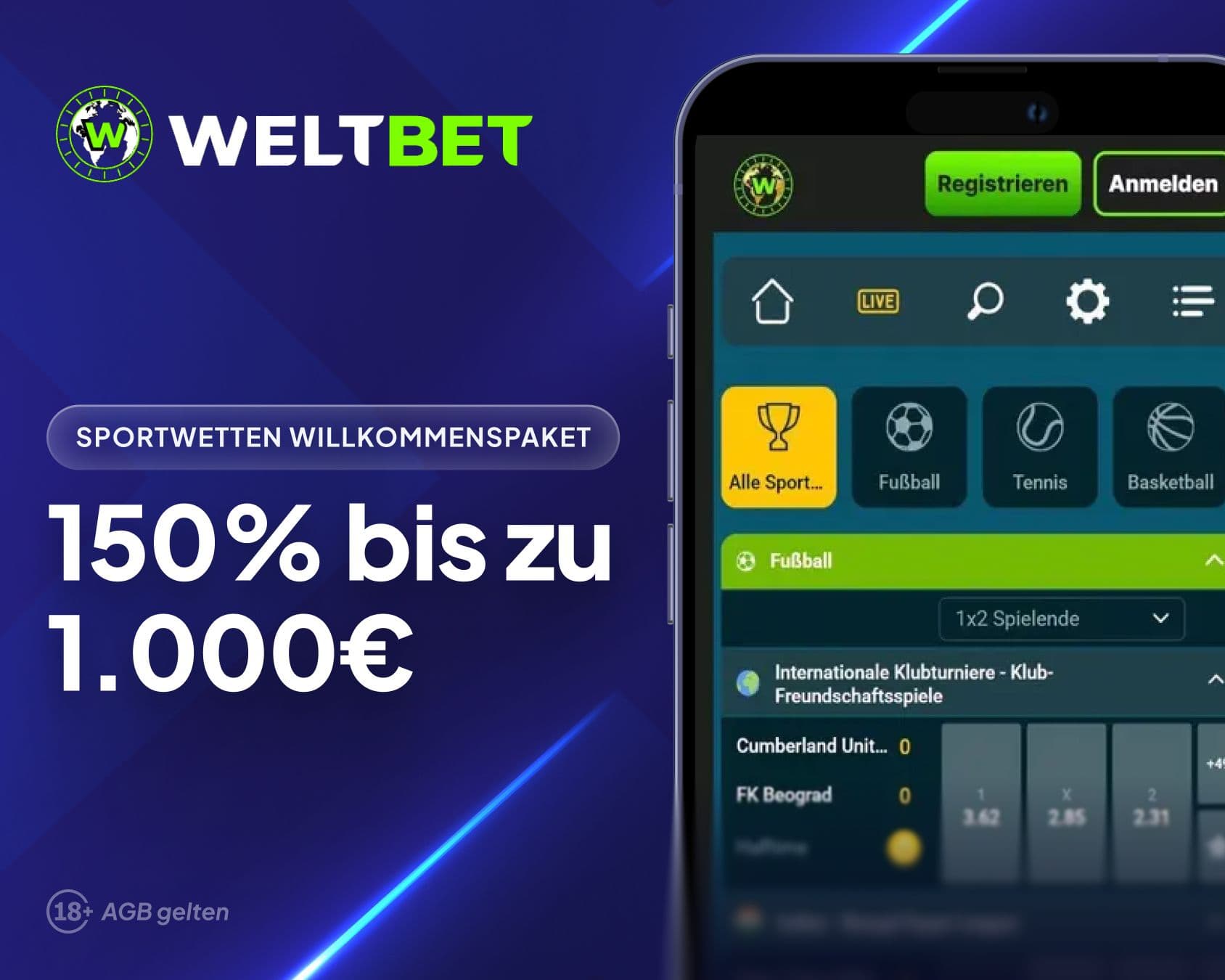 Weltbet Sportwetten Bonus