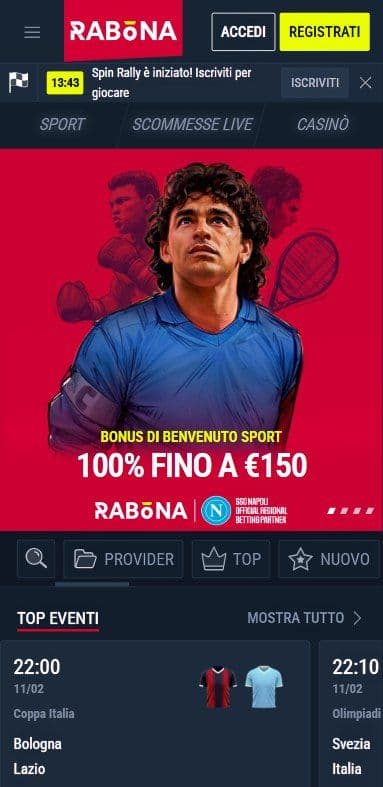 Rabona Scommesse Sportive Home Mobile