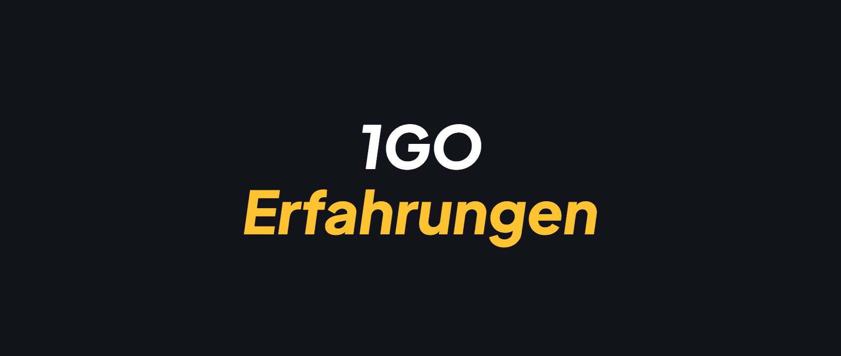 1GO Erfahrungen