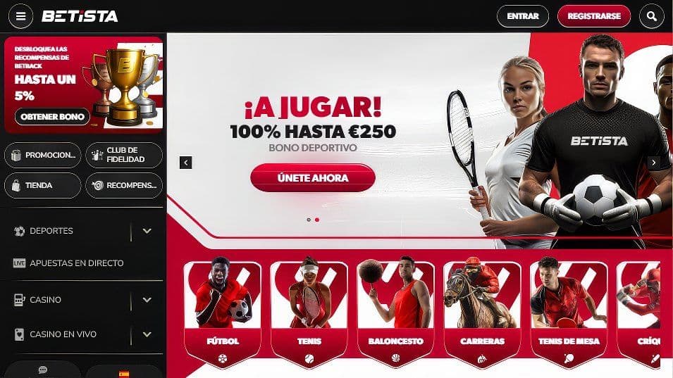 Portada desde desktop de Betista.