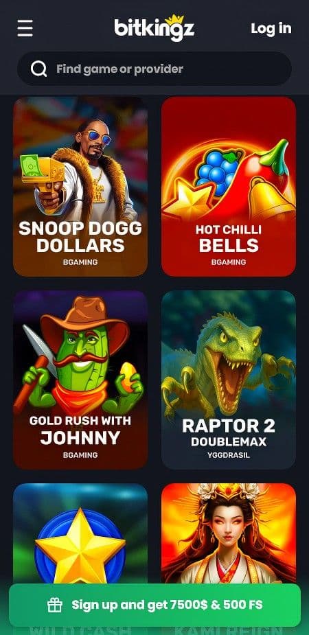 Bitkingz Casino Slots Mobile