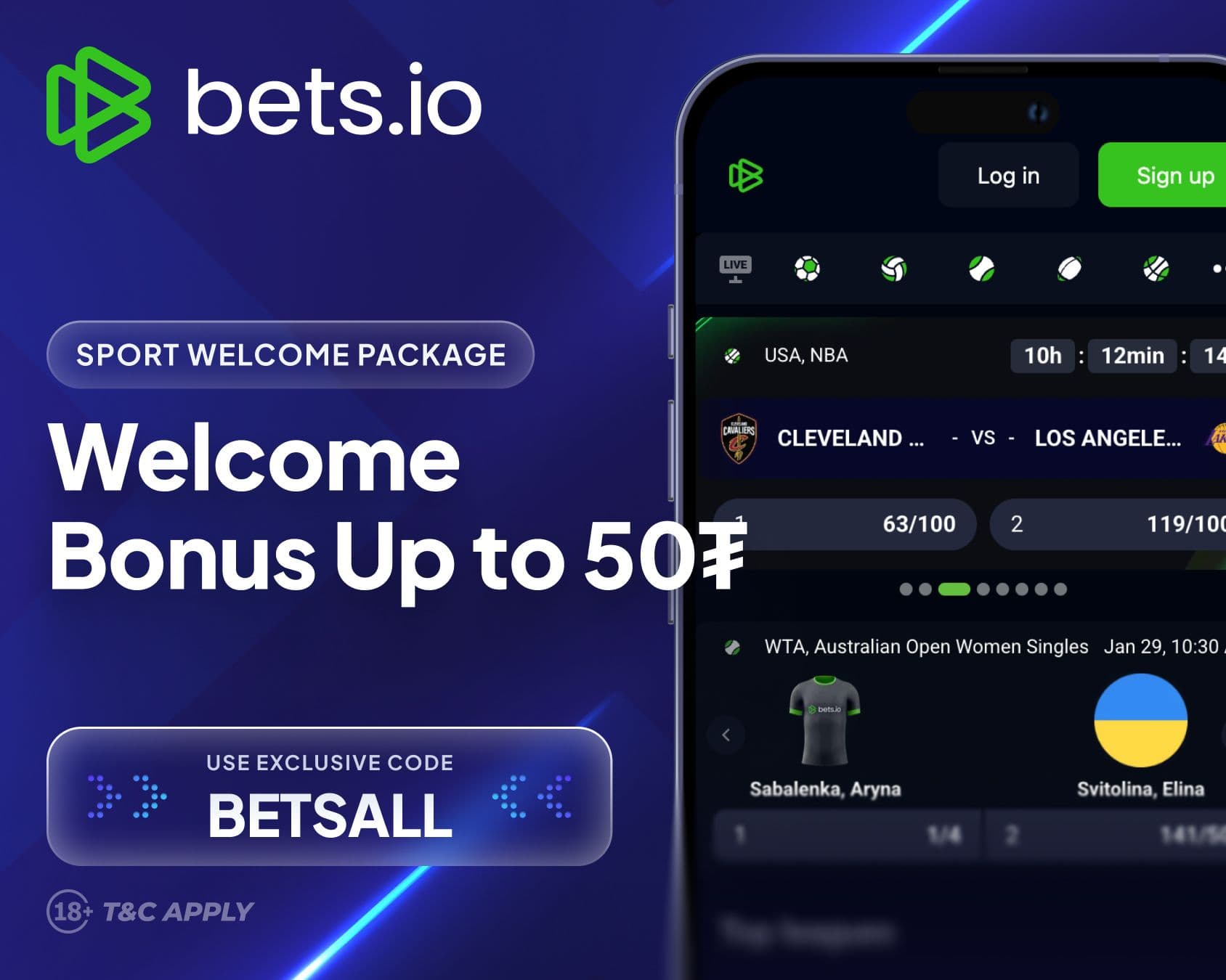bets.io sports welcome offer