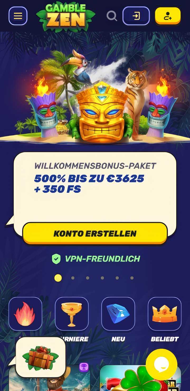 gamblezen homepage mobile