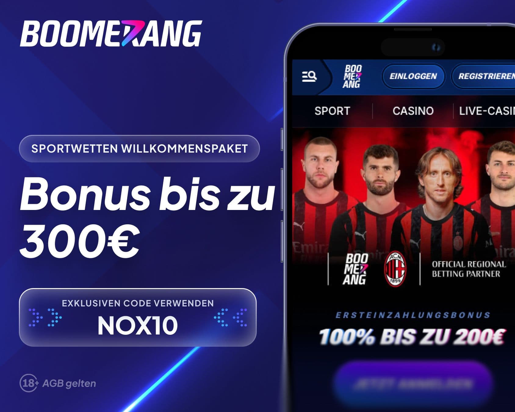 Boomerang Bet Sportwetten Willkommenspaket