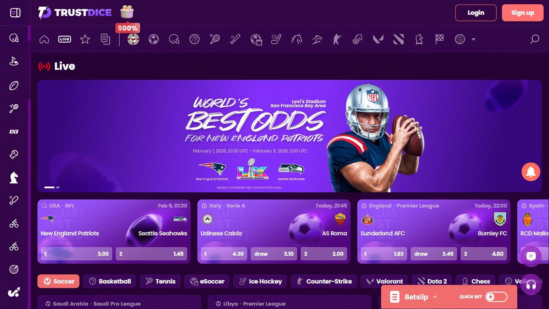 TrustDice Live Betting