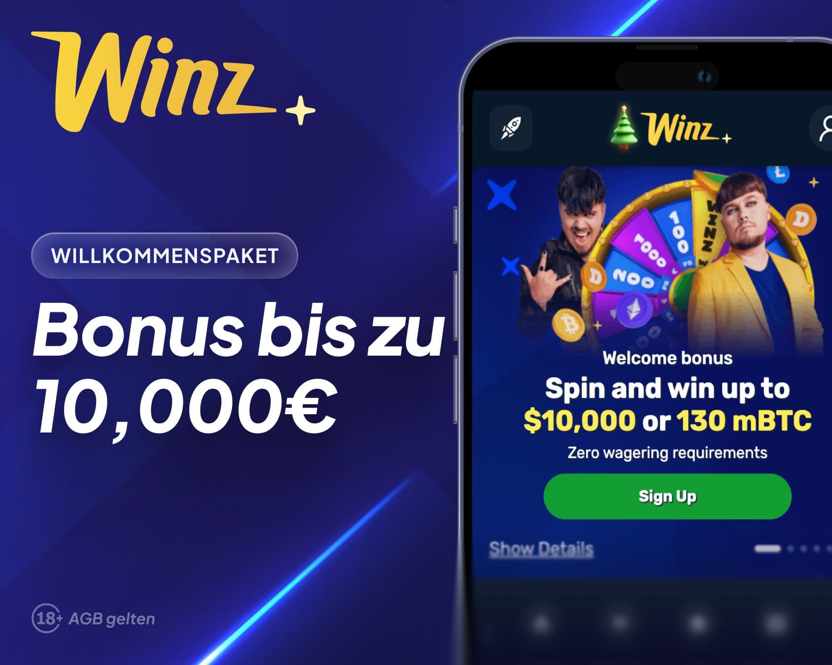 Winz.io Casino Willkommensbonus