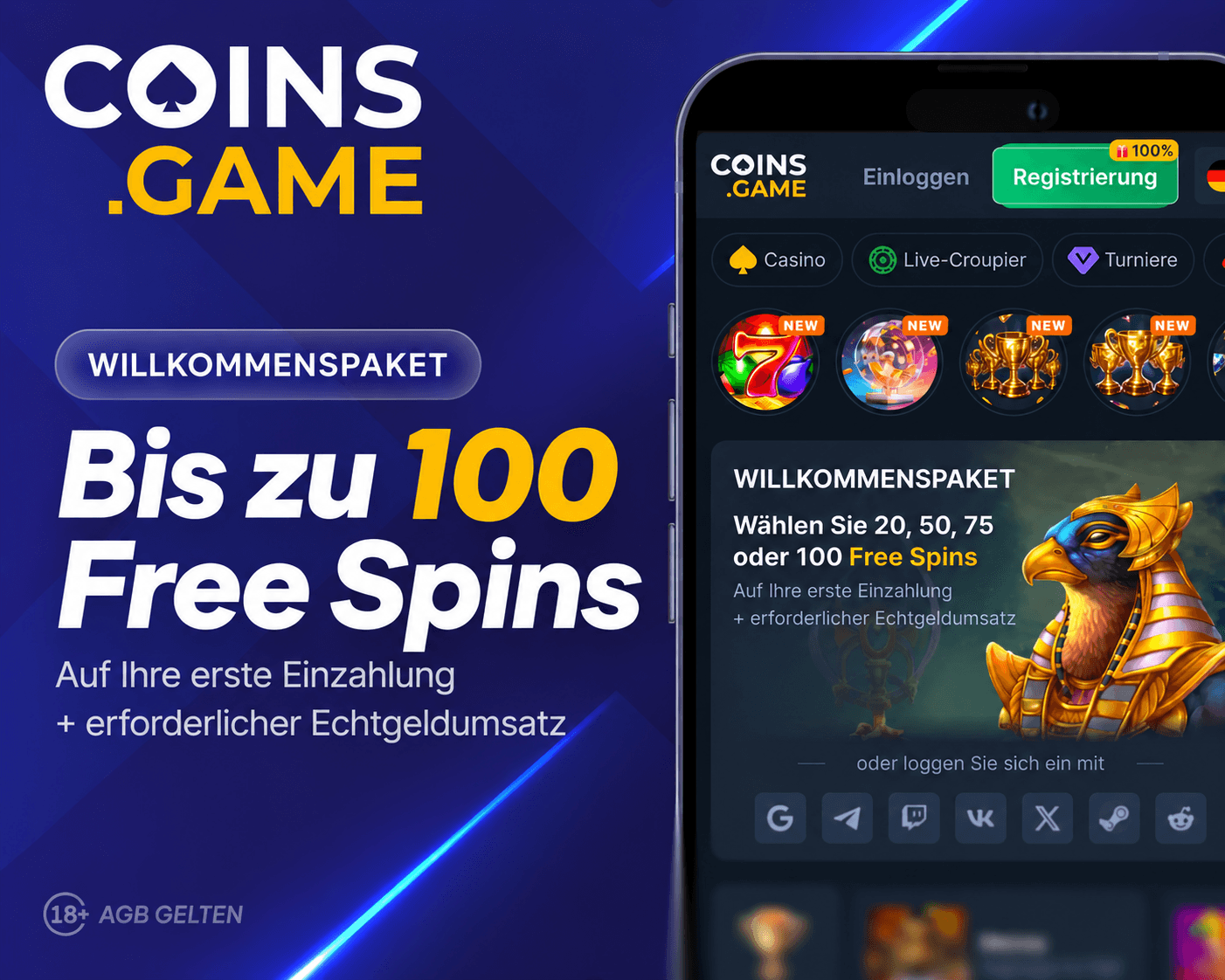 Coins.game Casino Willkommensbonus