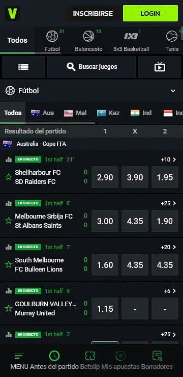 Apuestas en Velobet.