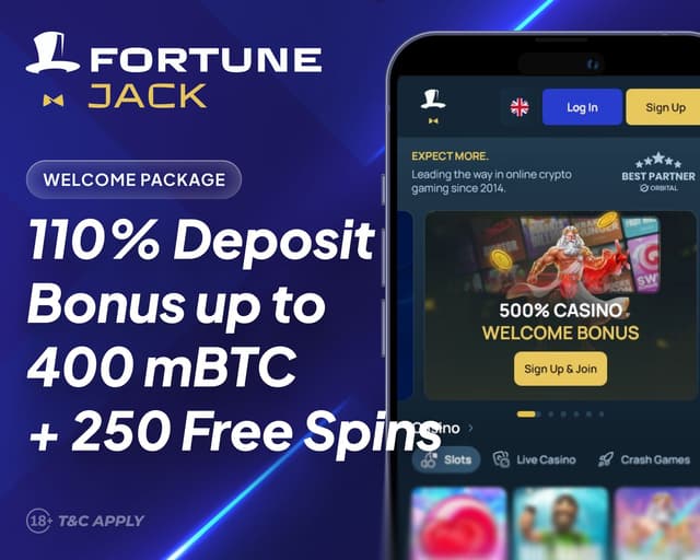 FortuneJack Casino Welcome Bonus