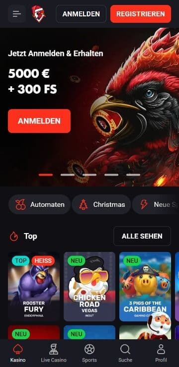 roosterbet homepage mobile