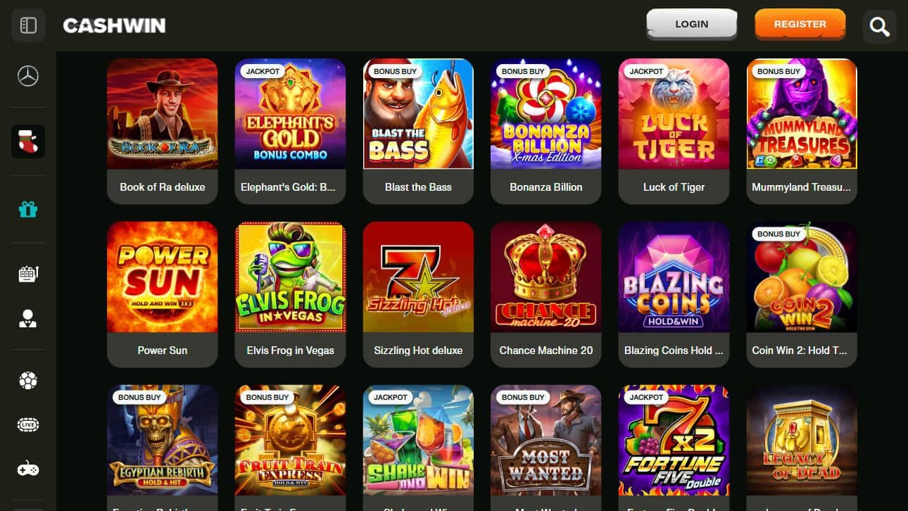 cashwin casino bonus desktop