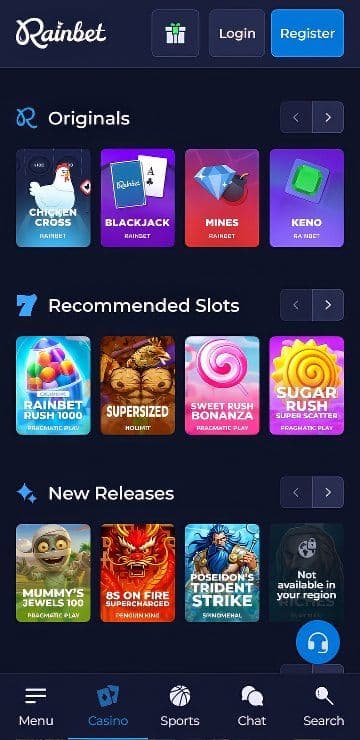 Rainbet Spielautomaten Mobile