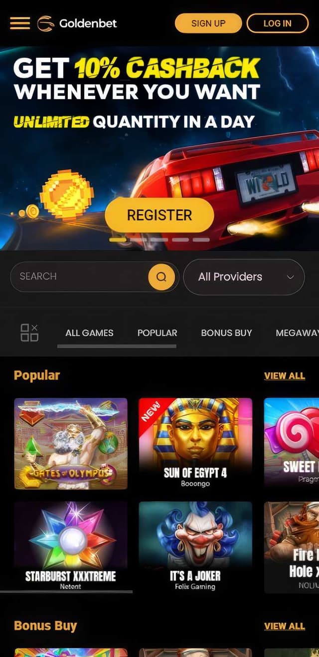 goldenbet homepage mobile