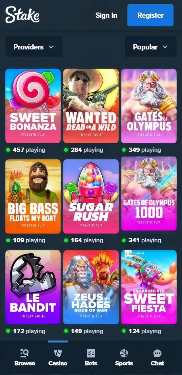 stake.com slots mobile