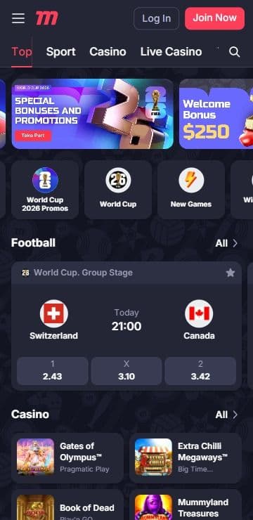 marathonbet homepage mobile