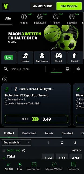 VeloBet live Wetten
