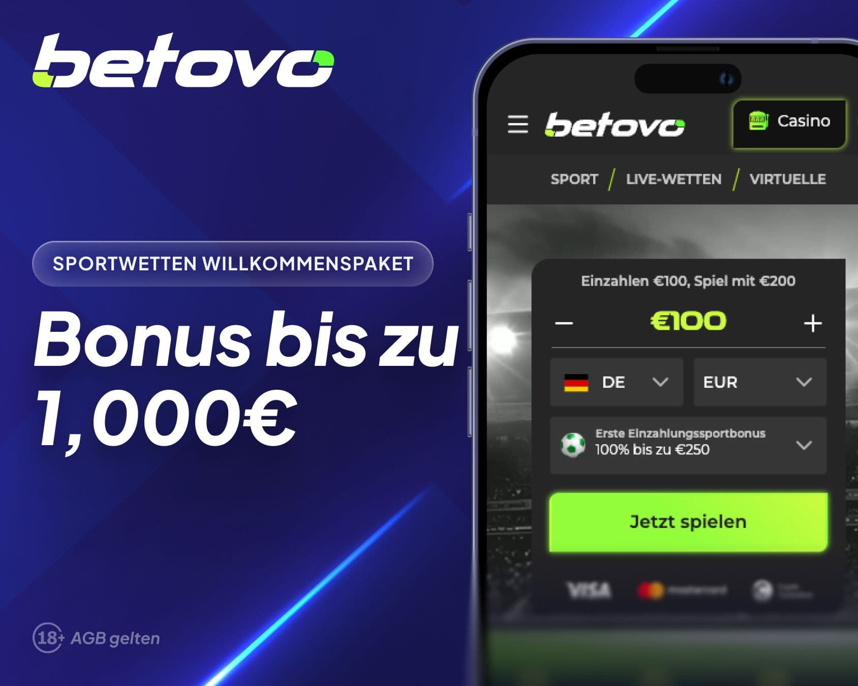Betovo Sportwetten Willkommensbonus
