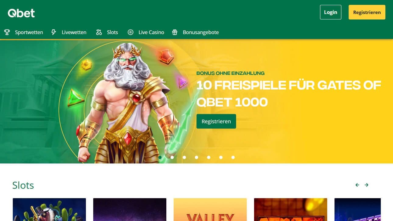 qbet homepage desktop