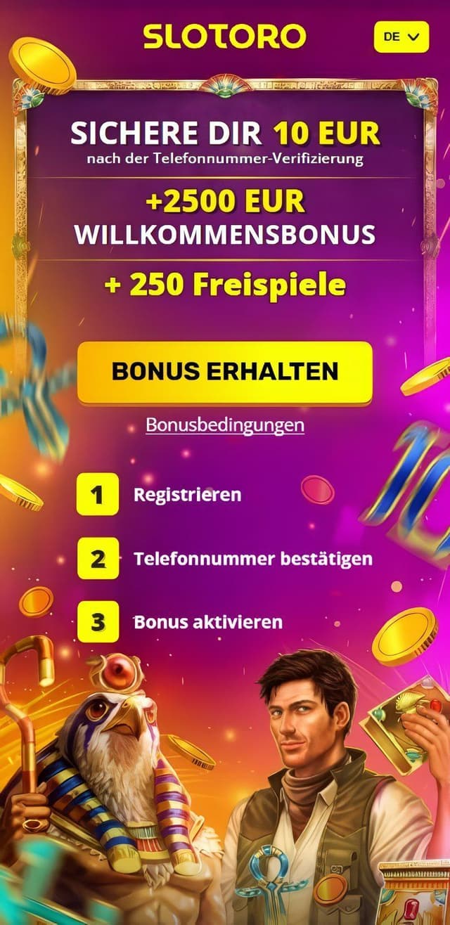 slotoro homepage mobile