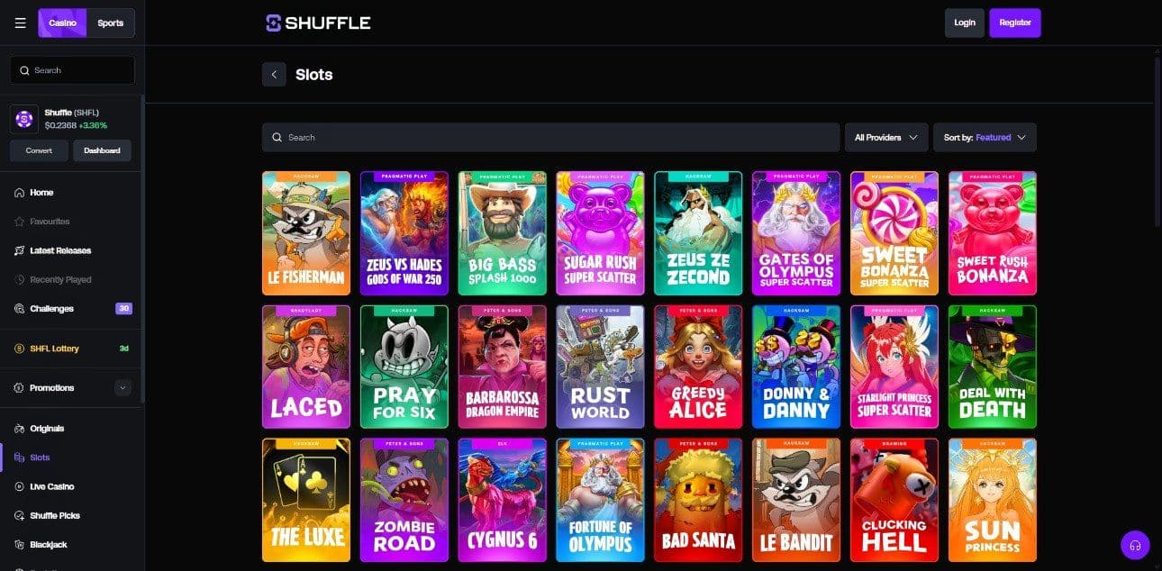 Tragamonedas de shuffle