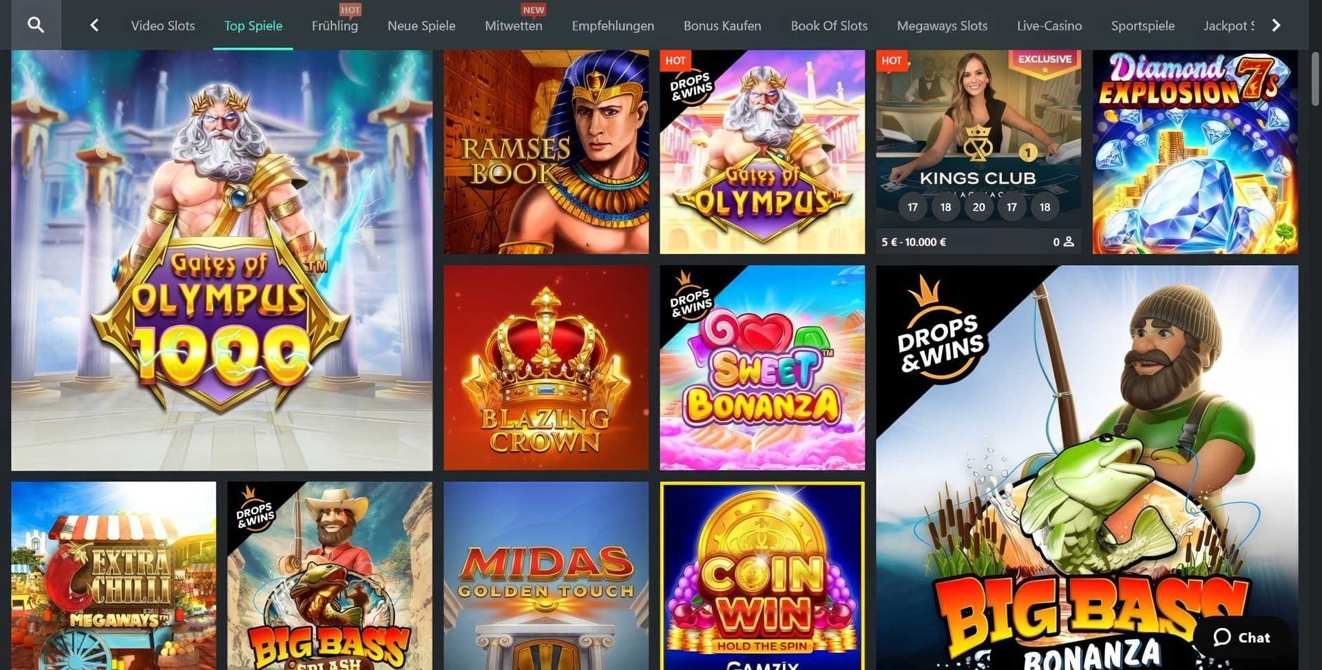 1Bet Casino Spielautomaten Desktop