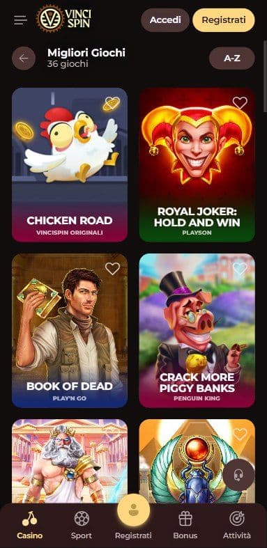 Vincispin Slots Mobile