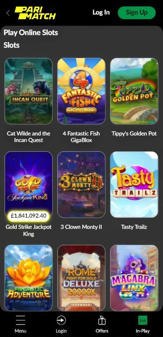 parimatch slots mobile